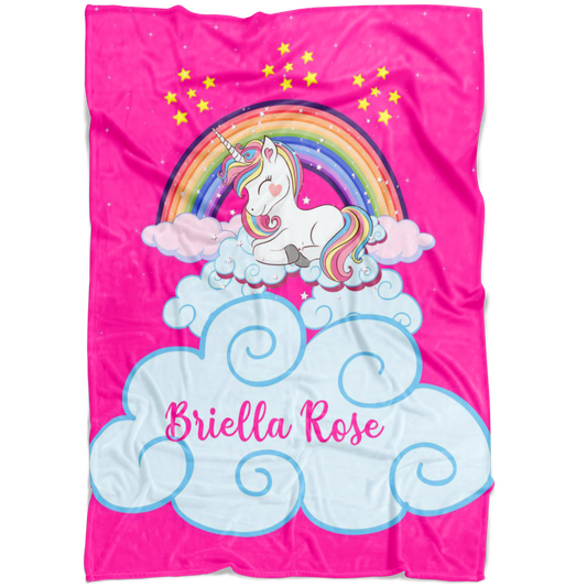 Personalized Name Magical Unicorn Blanket for Babies & Girls - Briella Rose