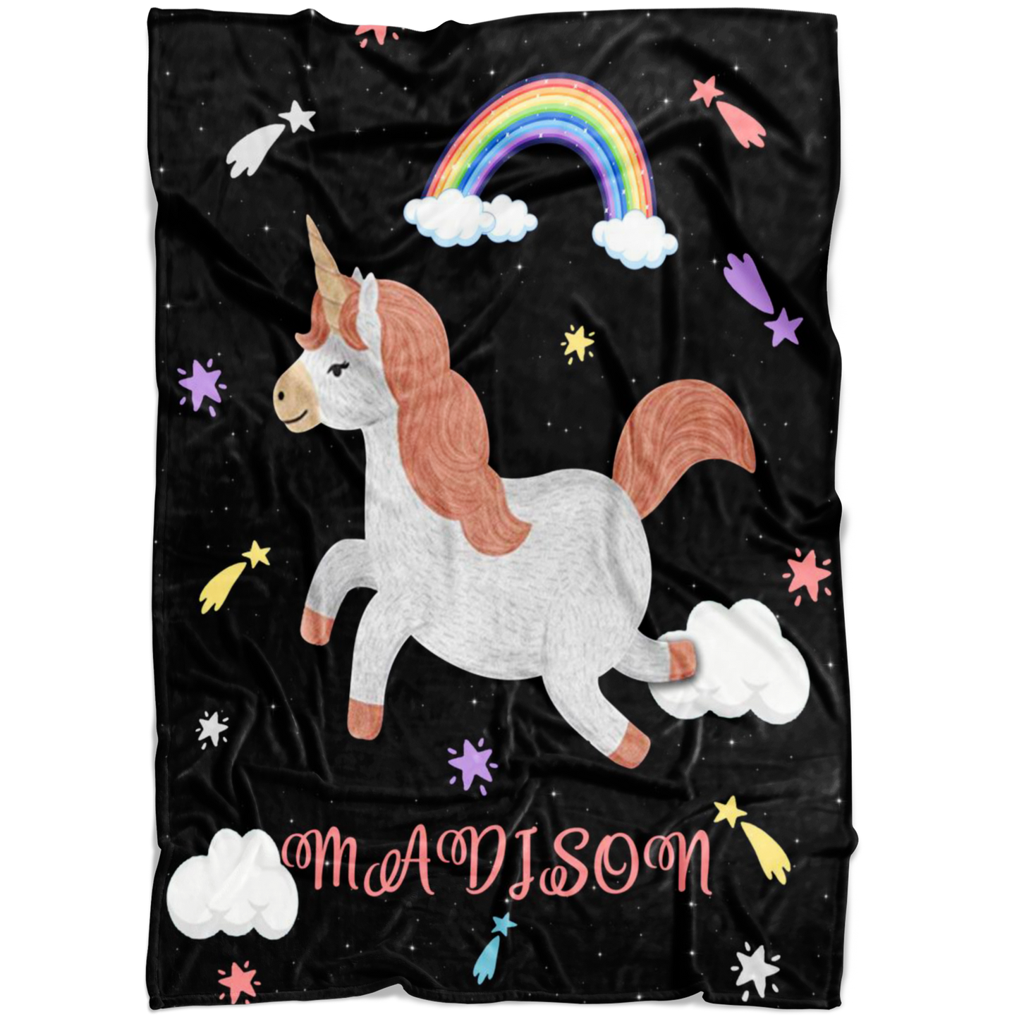Personalized Name Magical Unicorn Blanket for Babies & Girls - Madison