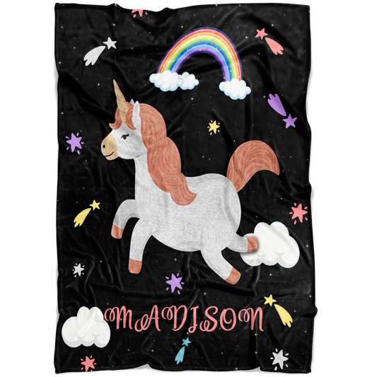 Personalized Name Magical Unicorn Blanket for Babies & Girls - Madison
