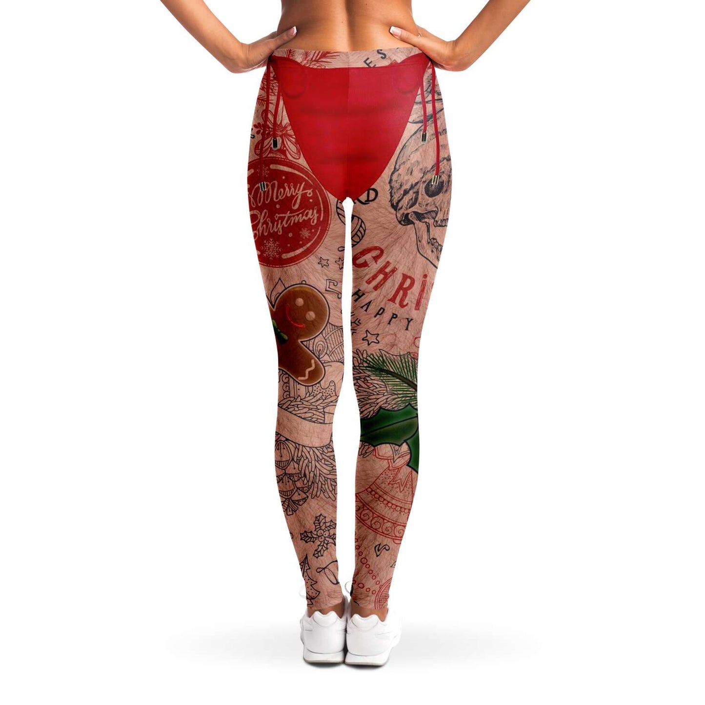 Santa Tattoo Christmas Leggings