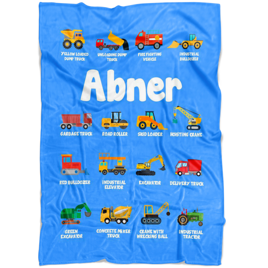 Abner Construction Blanket Blue