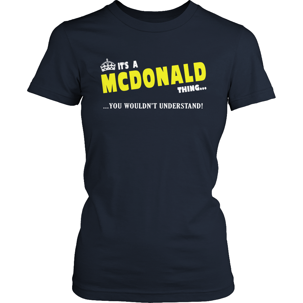 It's A McDonald Thing, You Wouldn't Understand