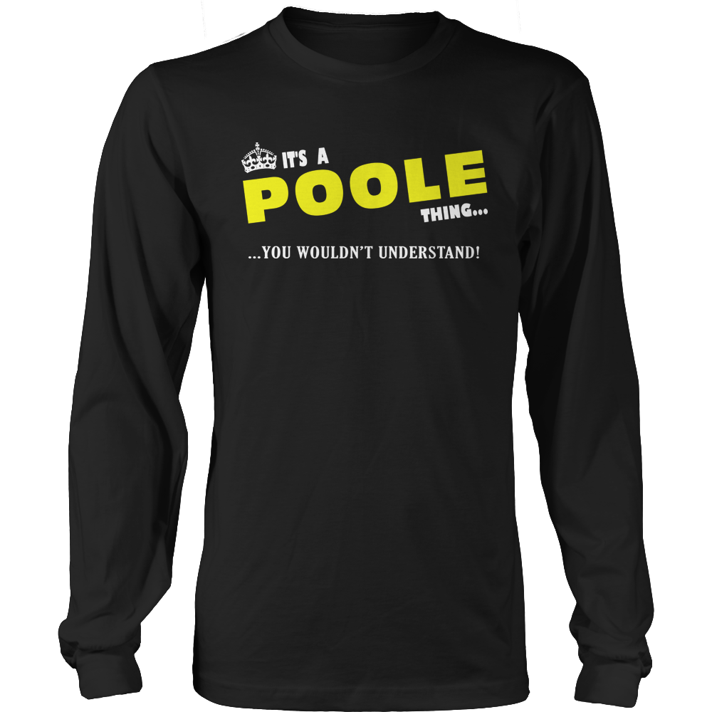 It's A Poole Thing, You Wouldn't Understand