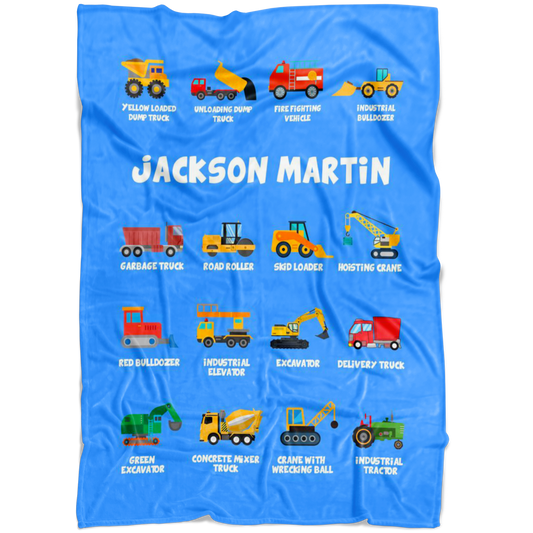 JACKSON MARTIN Construction Blanket Blue