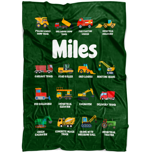 Miles Construction Blanket Green