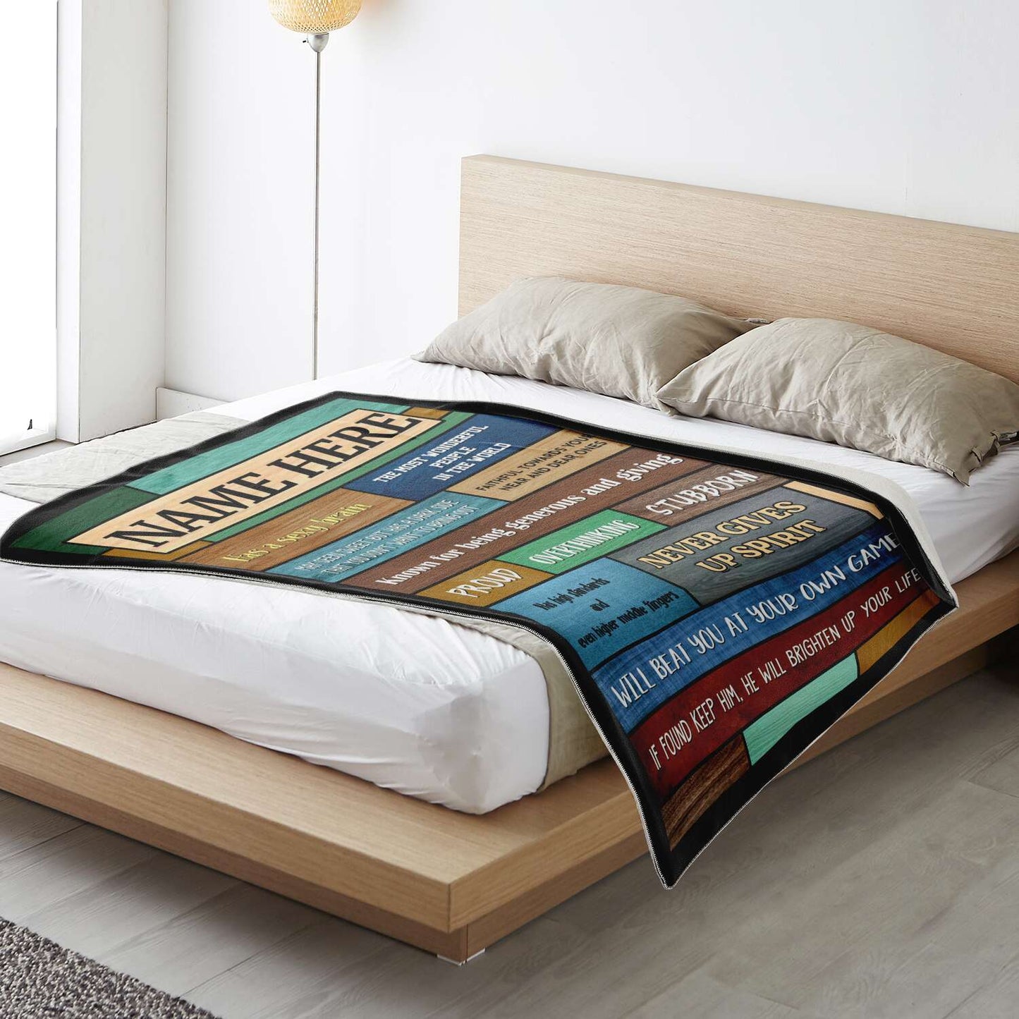 Personalized Name Blanket, Gift for Boyfriend, Husband, BFF