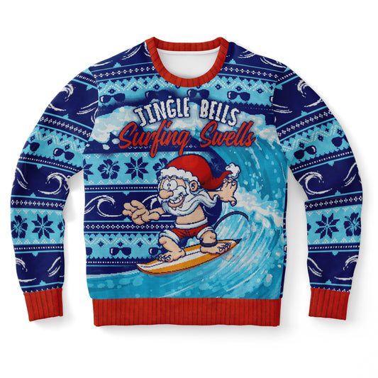 Surfing Swells Ugly Christmas Sweater