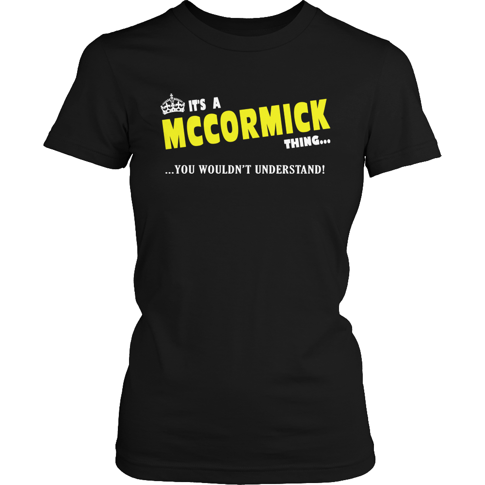 It's A McCormick Thing, You Wouldn't Understand