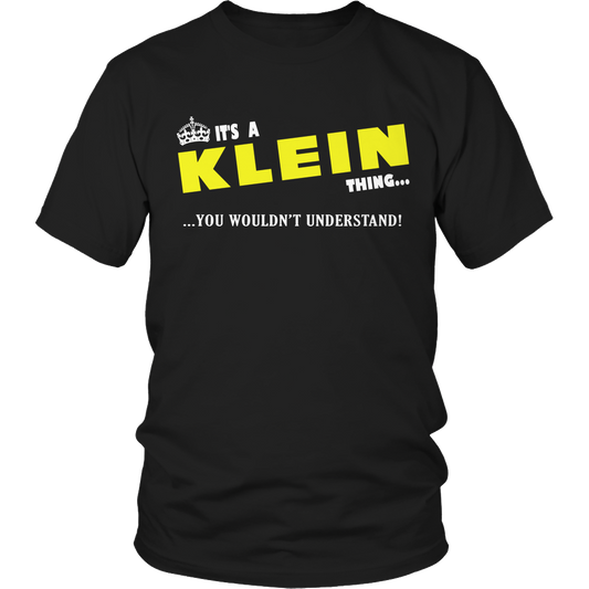 It's A Klein Thing, You Wouldn't Understand