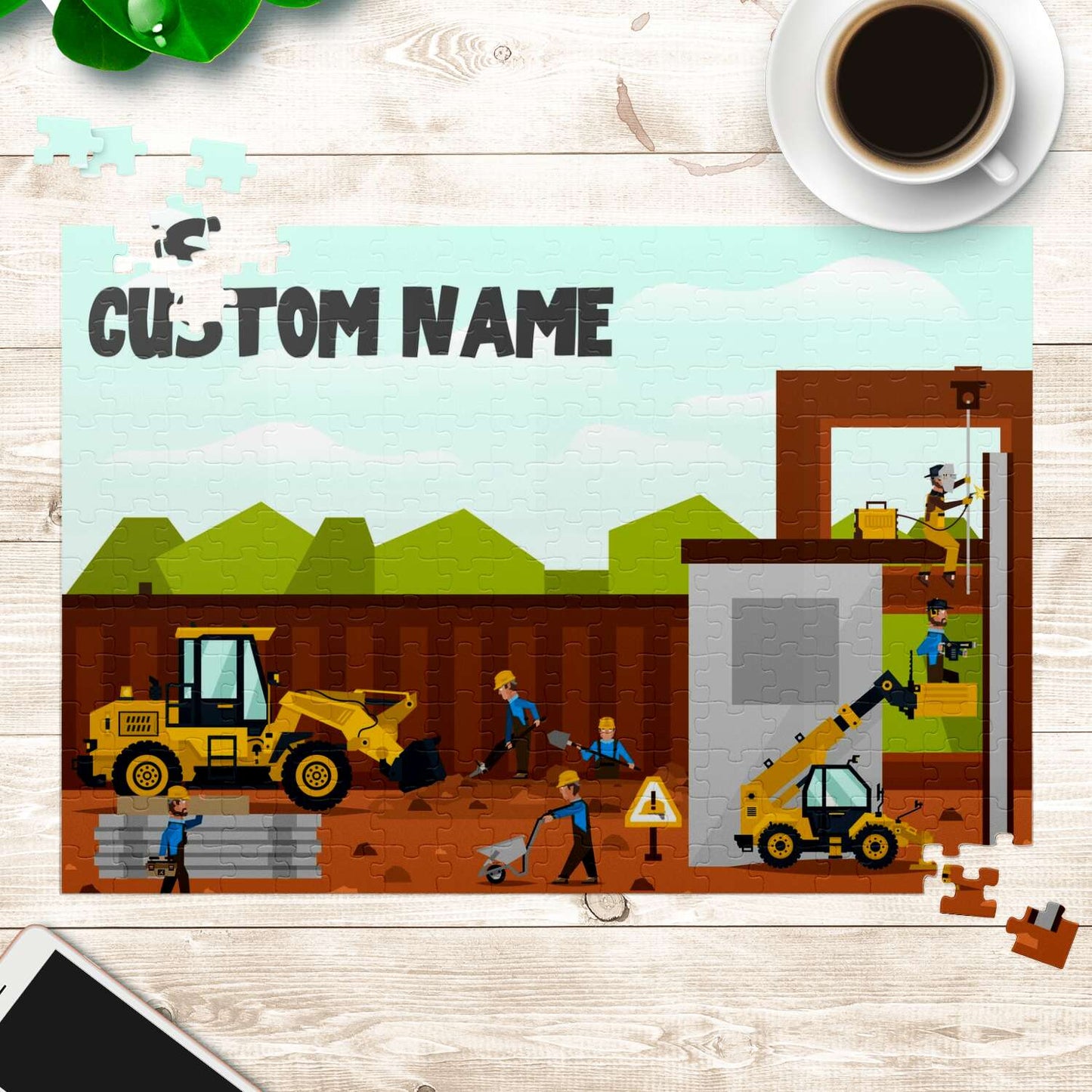 Personalized Name Under Constriction Site Puzzle