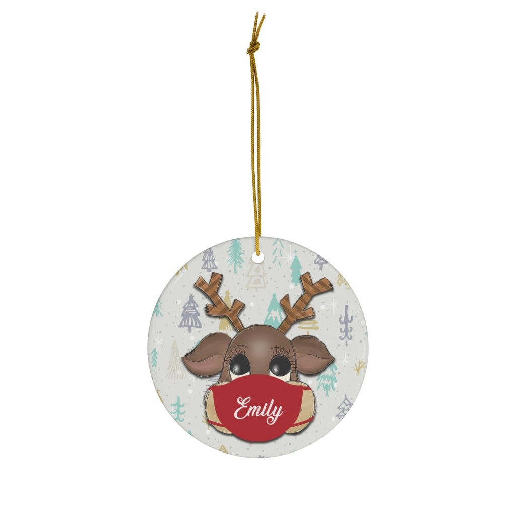 Personalized Kids Name Christmas Ceramic Ornaments