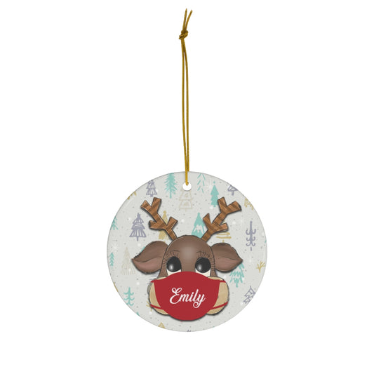 Personalized Kids Name Christmas Ceramic Ornaments
