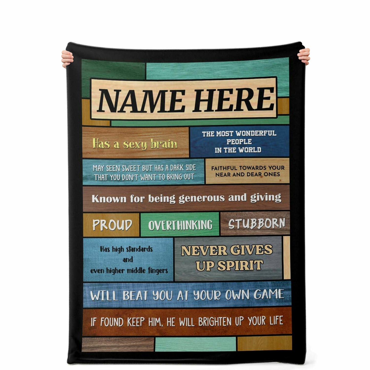 Personalized Name Blanket, Gift for Boyfriend, Husband, BFF