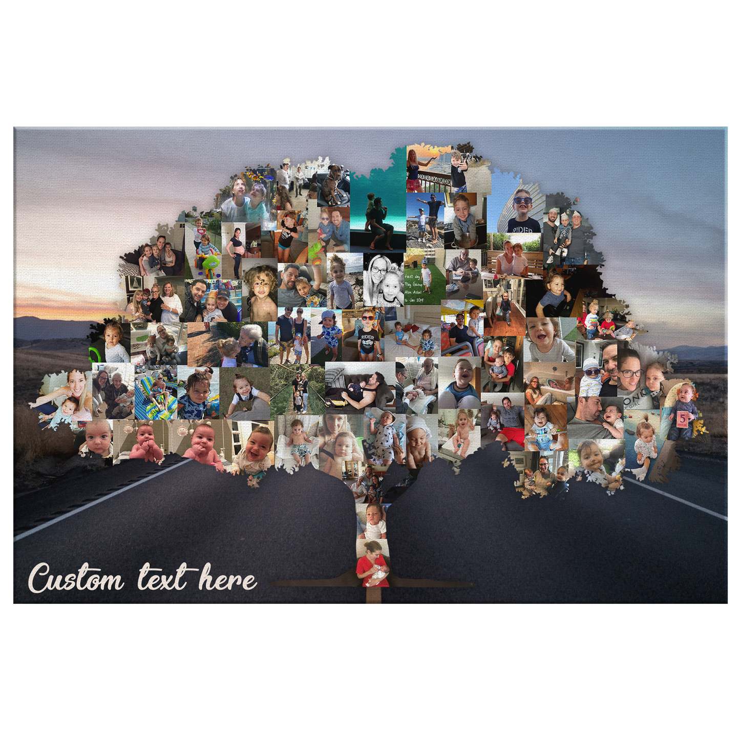 Family Tree Photo Collage - Road