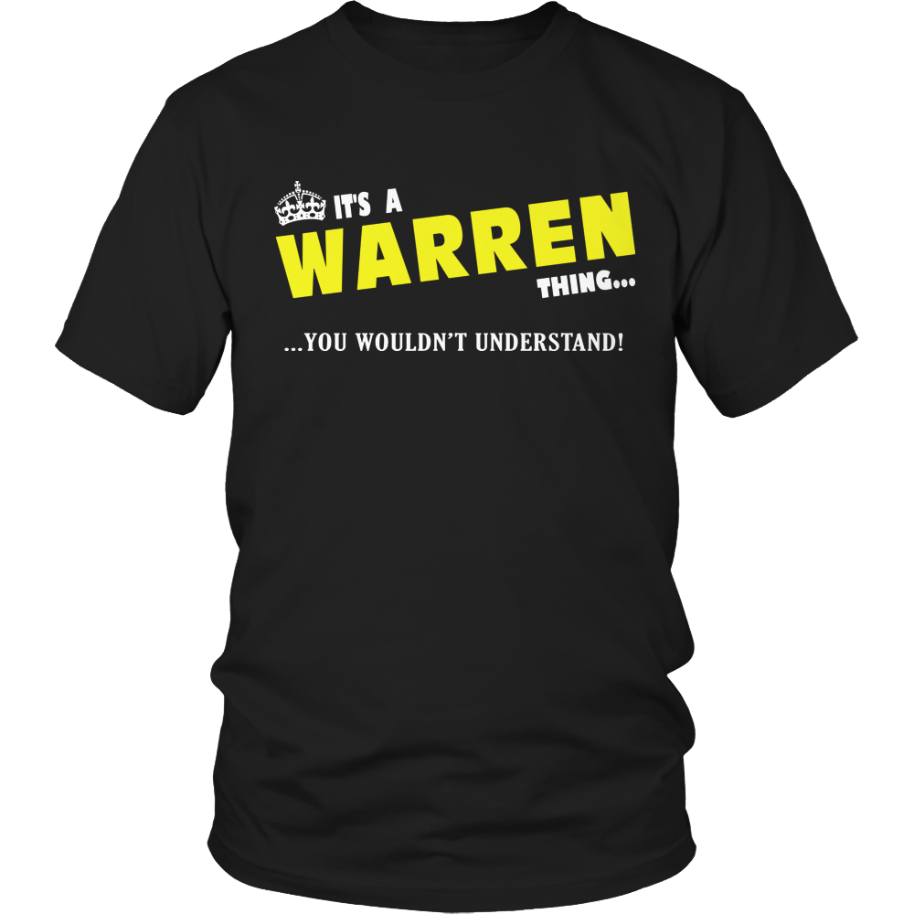 It's A Warren Thing, You Wouldn't Understand