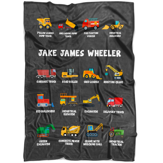 Jake James Wheeler Construction Blanket Grey