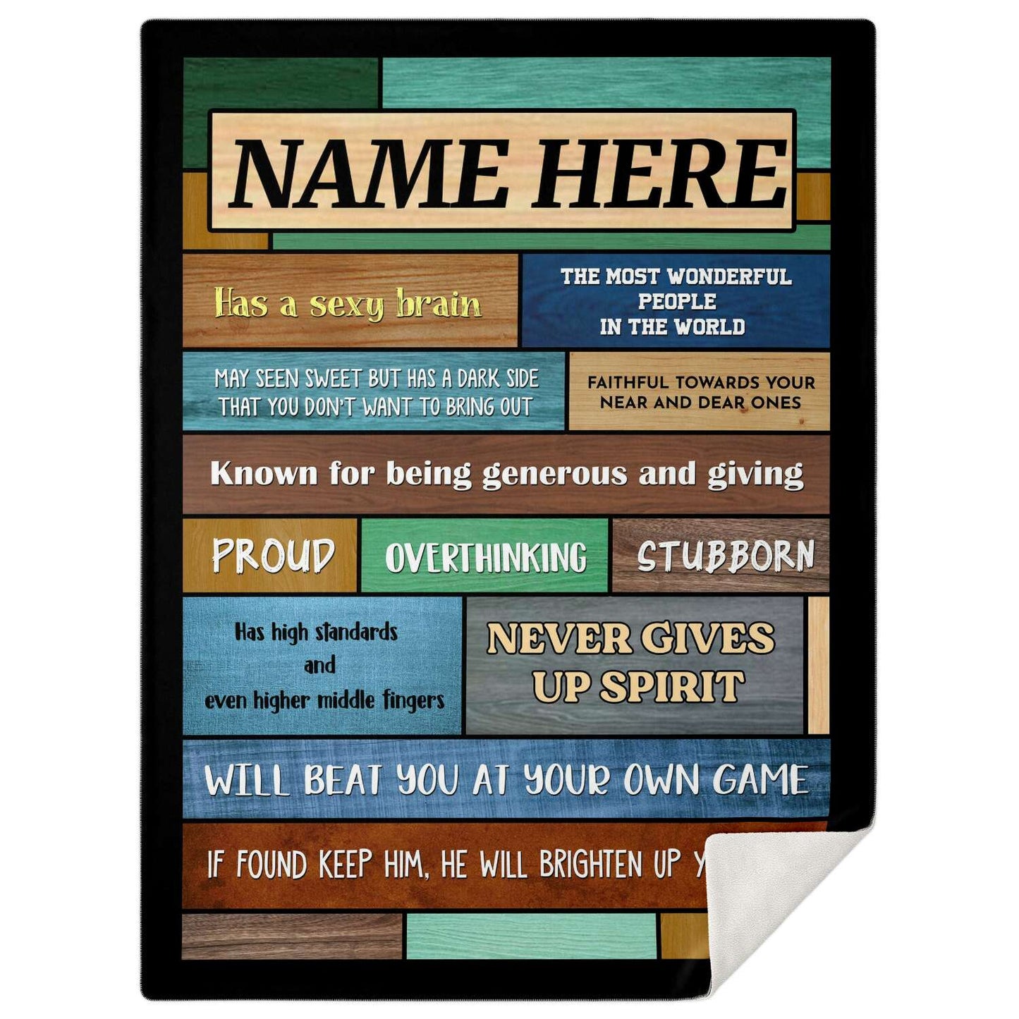 Personalized Name Blanket, Gift for Boyfriend, Husband, BFF