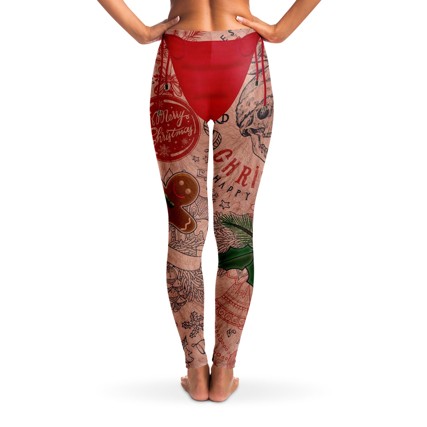 Santa Tattoo Christmas Leggings