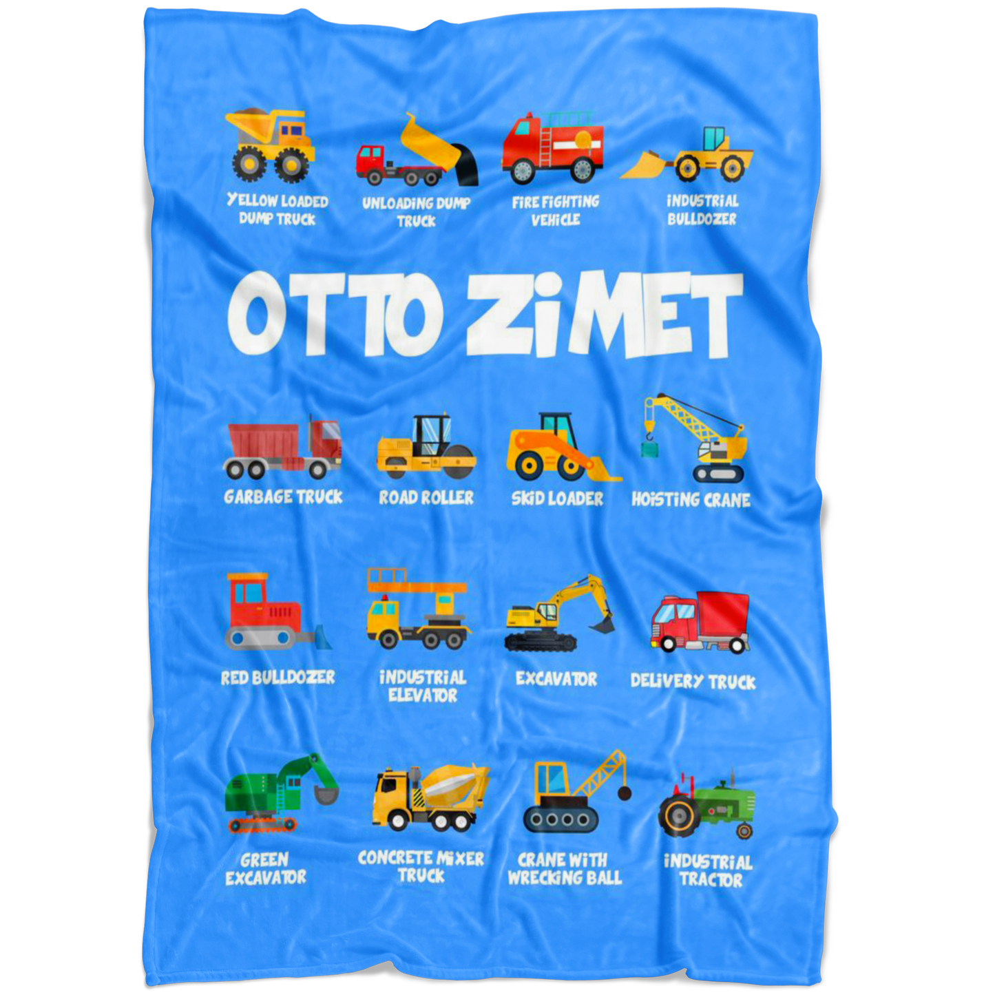 Otto Zimet Construction Blanket Blue
