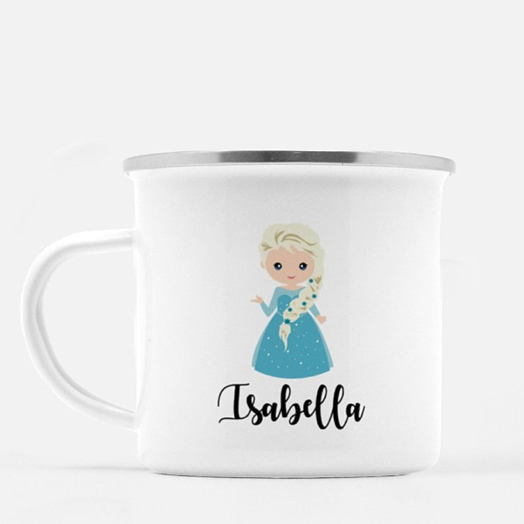 Personalized Kids Cup, Campfire Mug with Princess 10oz