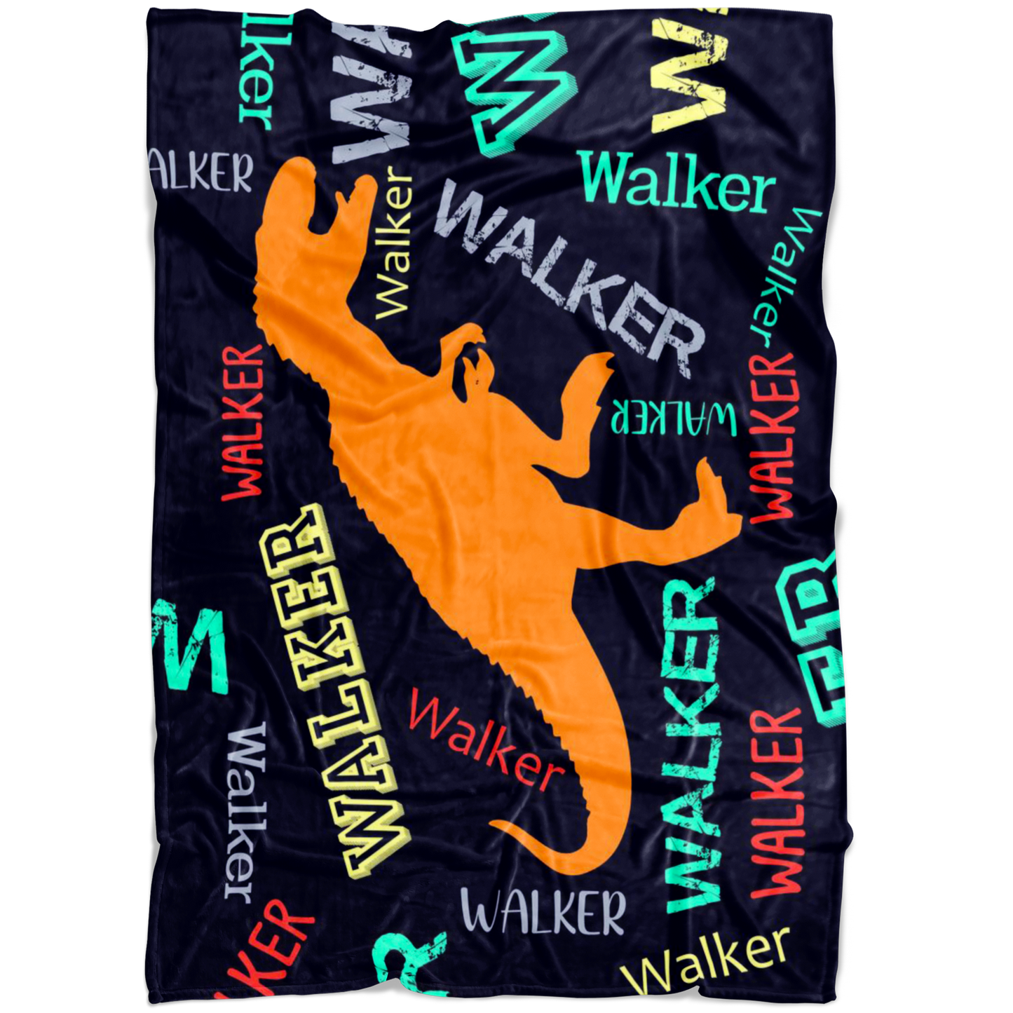 Dinosaurs T-Rex Personalized Name Blanket for Boys, Kids - Walker
