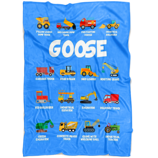 Goose Construction Blanket Blue