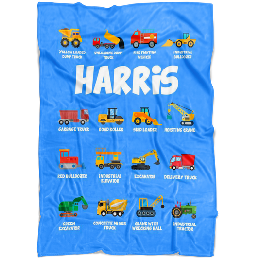 Harris Construction Blanket Blue