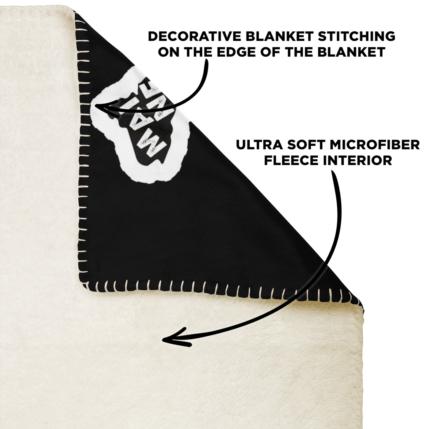 USA Map with State Names Premium Blanket