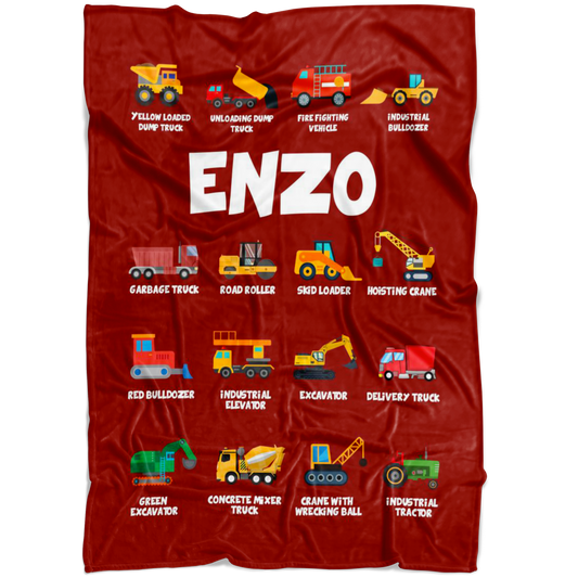 Enzo Construction Blanket Red