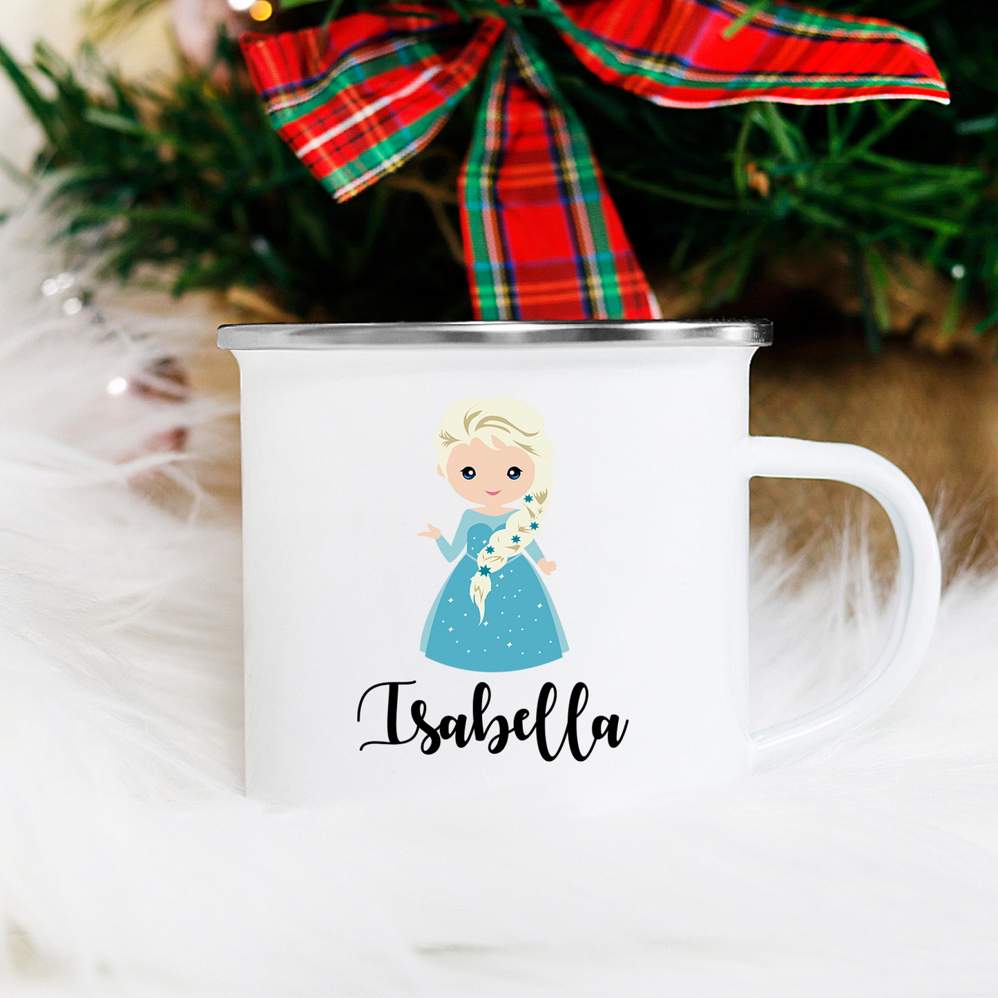 Personalized Kids Cup, Campfire Mug with Princess 10oz