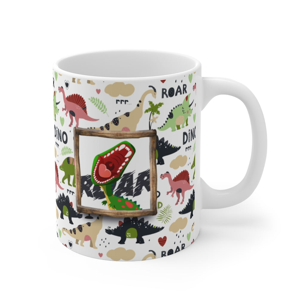 Personalized Name Dinosaur, T-Rex Mug for Kids - 11oz