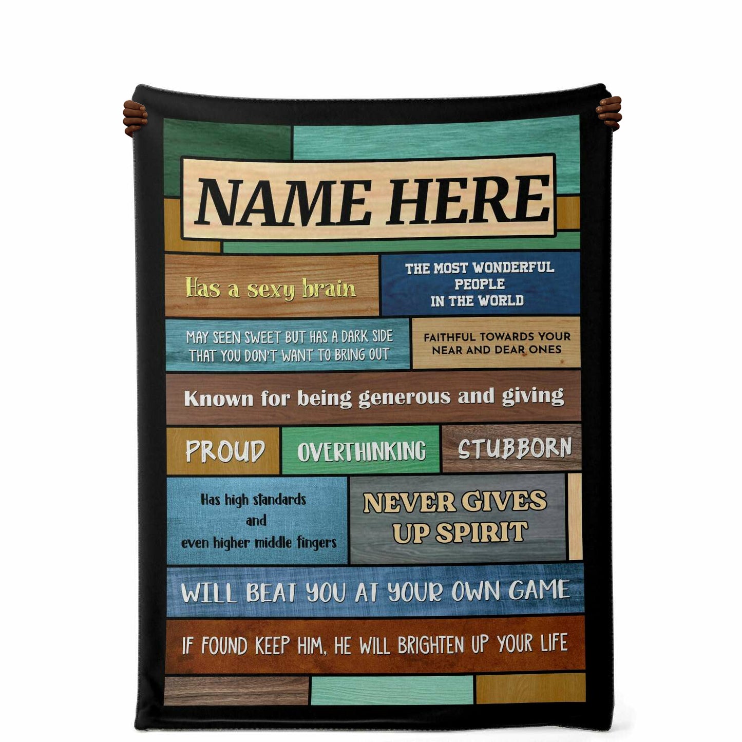 Personalized Name Blanket, Gift for Boyfriend, Husband, BFF