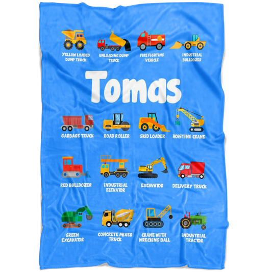 Tomas Construction Blanket Blue