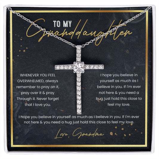 Granddaughter Gifts from Grandma - CZ Cross Necklace