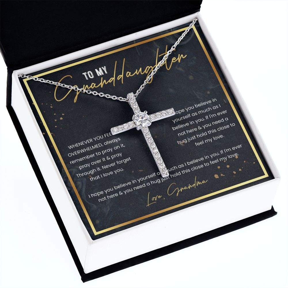 Granddaughter Gifts from Grandma - CZ Cross Necklace