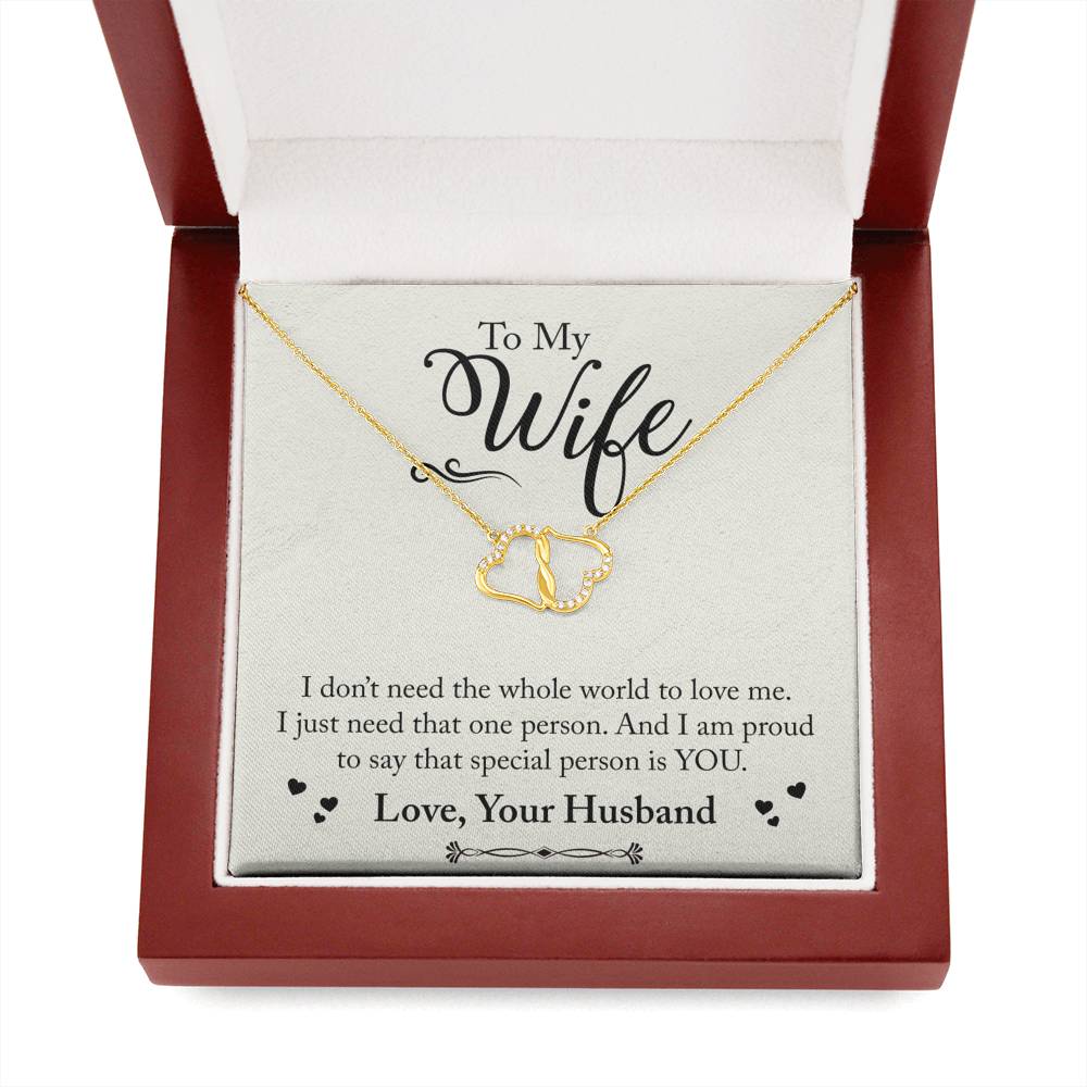 To My Wife, 10k Solid Gold Necklace, Gift for Wife