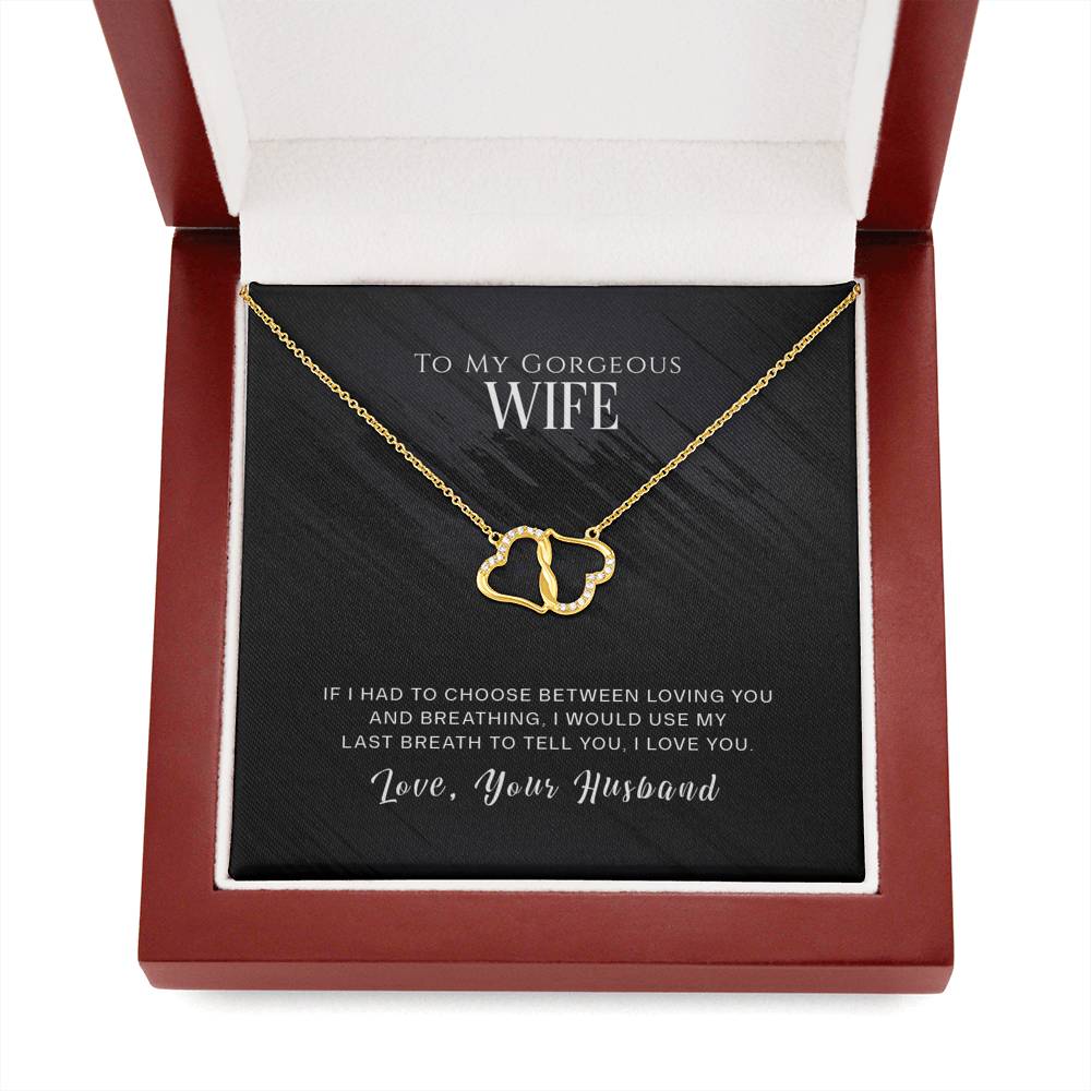 To My Wife, 10k Solid Gold Necklace Gift for Wife from Husband