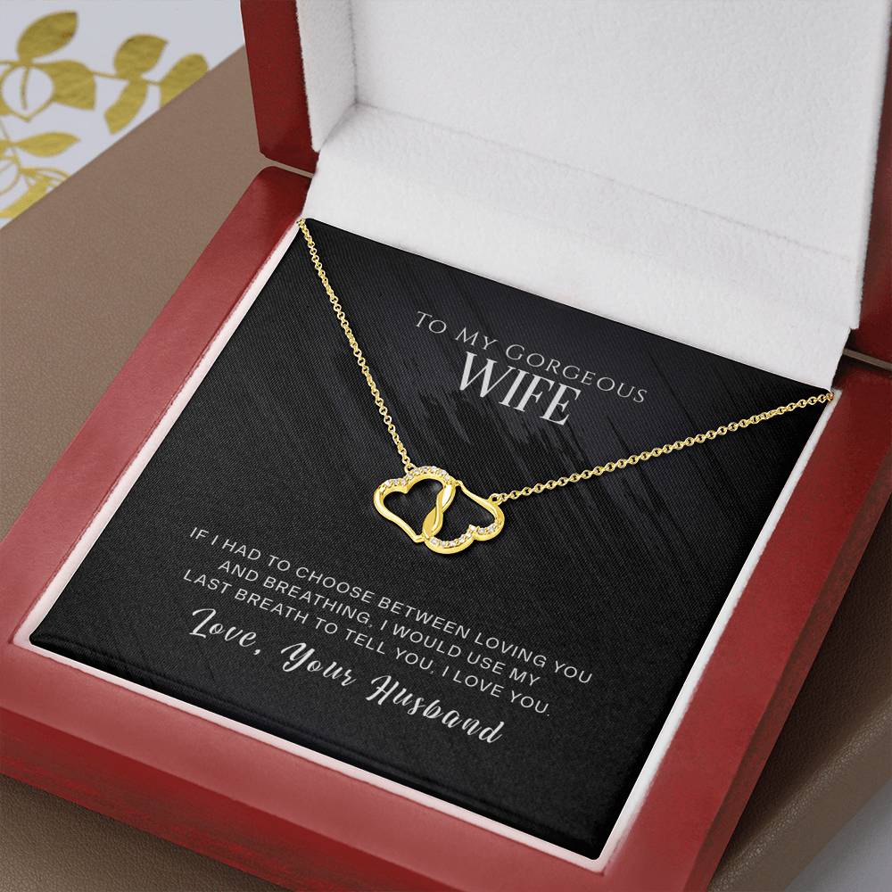 To My Wife, 10k Solid Gold Necklace Gift for Wife from Husband