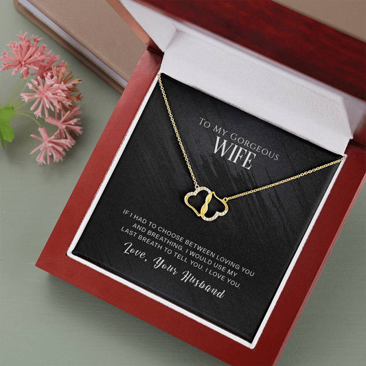 To My Wife, 10k Solid Gold Necklace Gift for Wife from Husband