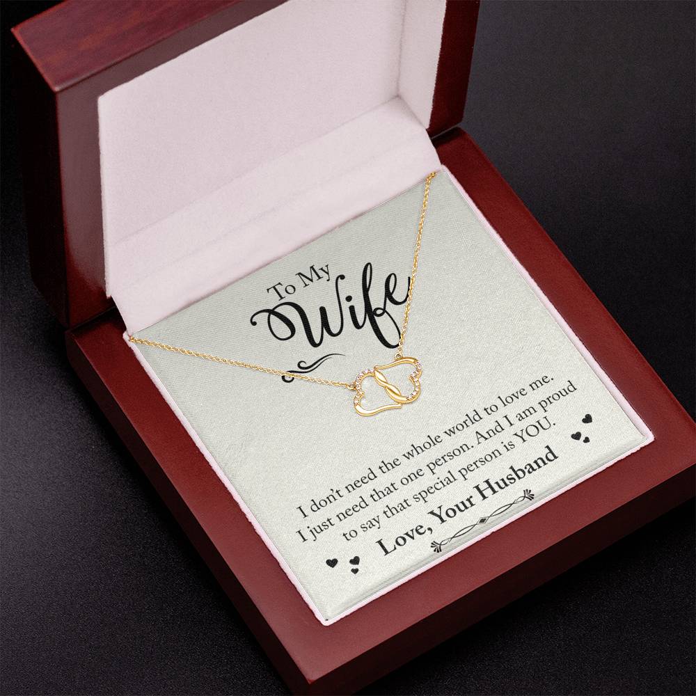 To My Wife, 10k Solid Gold Necklace, Gift for Wife