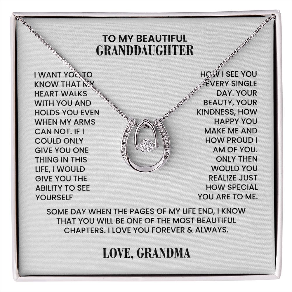 Granddaughter Gifts From Grandma - Lucky Necklace for Someone Special