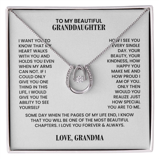 Granddaughter Gifts From Grandma - Lucky Necklace for Someone Special