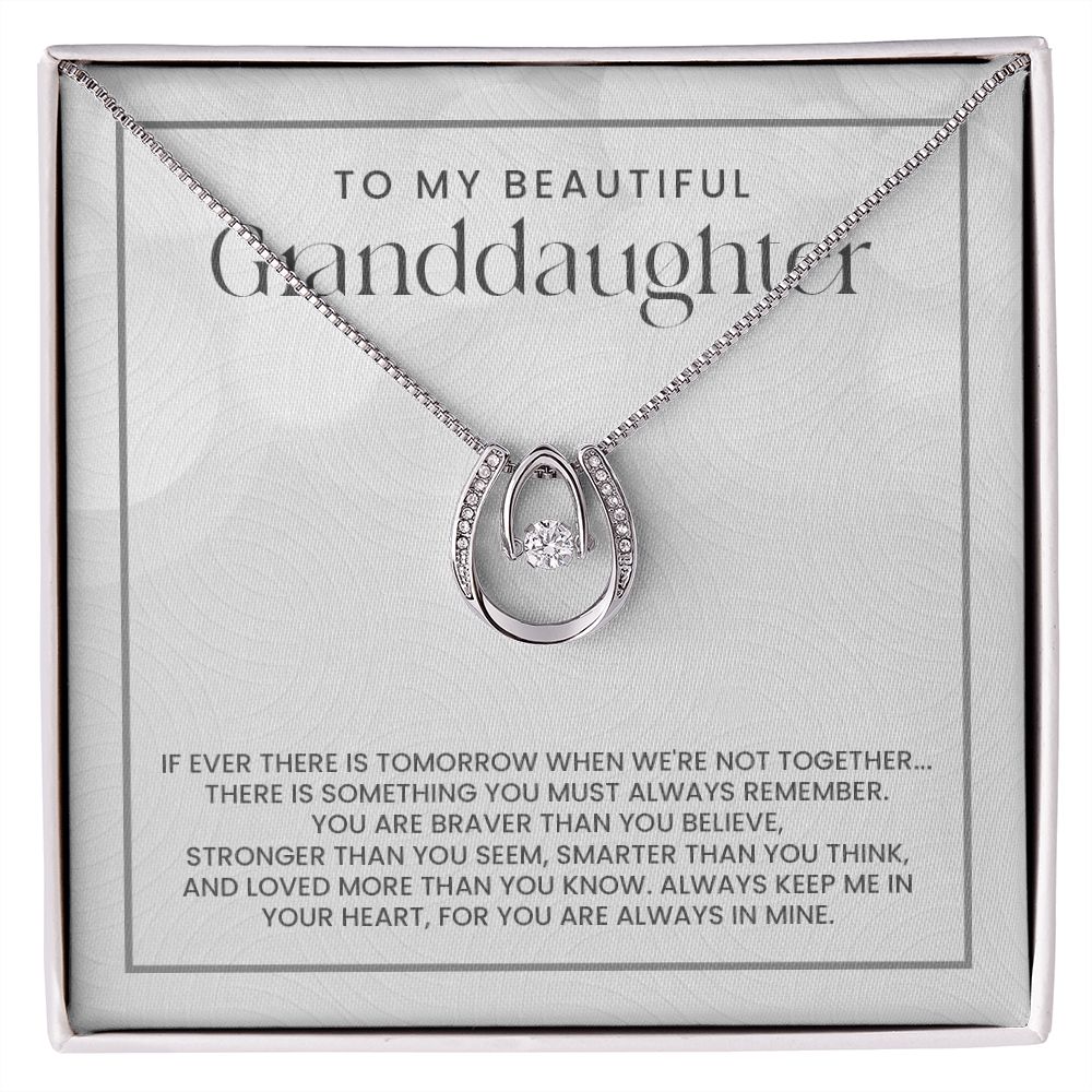 Granddaughter Gifts from Grandma, Grandpa, Grandparents - Love Necklace