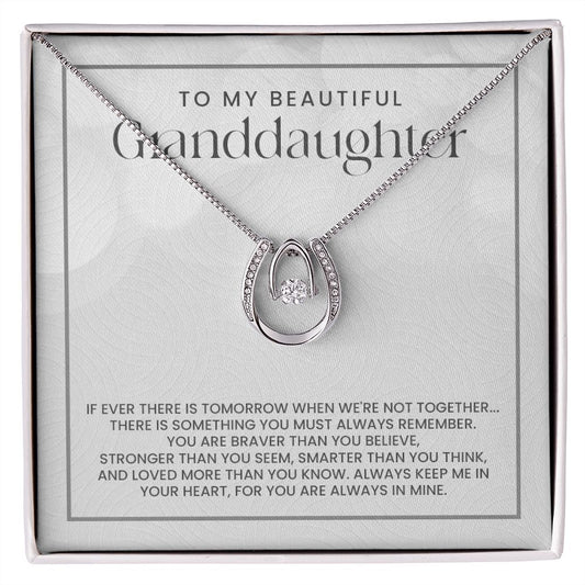 Granddaughter Gifts from Grandma, Grandpa, Grandparents - Love Necklace