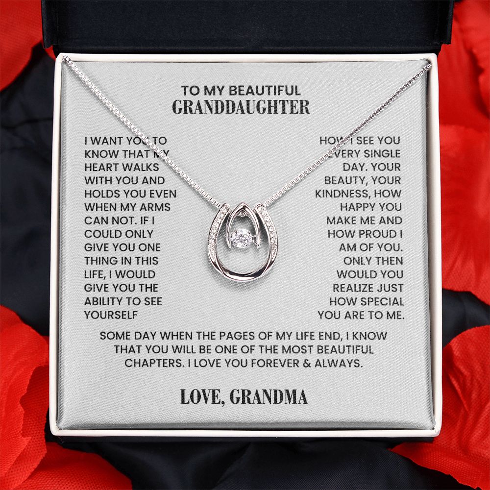 Granddaughter Gifts From Grandma - Lucky Necklace for Someone Special