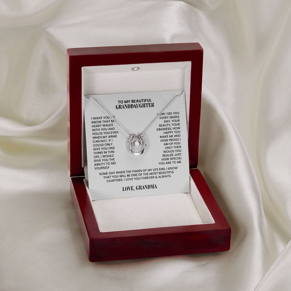 Granddaughter Gifts From Grandma - Lucky Necklace for Someone Special
