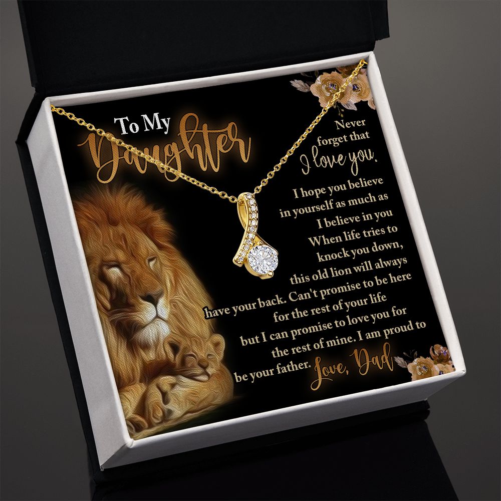 To My Daughter - Daughter Gift from Dad - Daughter Necklace