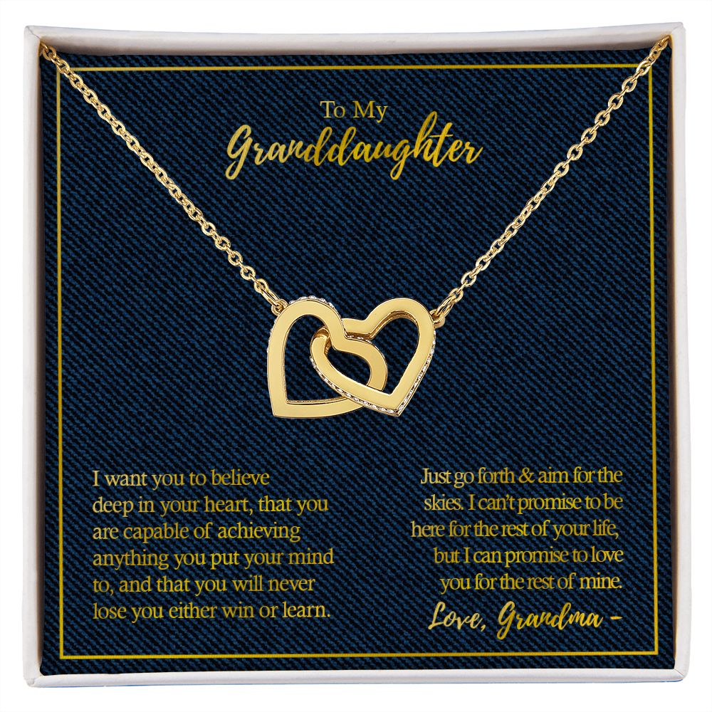 Granddaughter Gift from Grandma - Interlocking Hearts Necklace