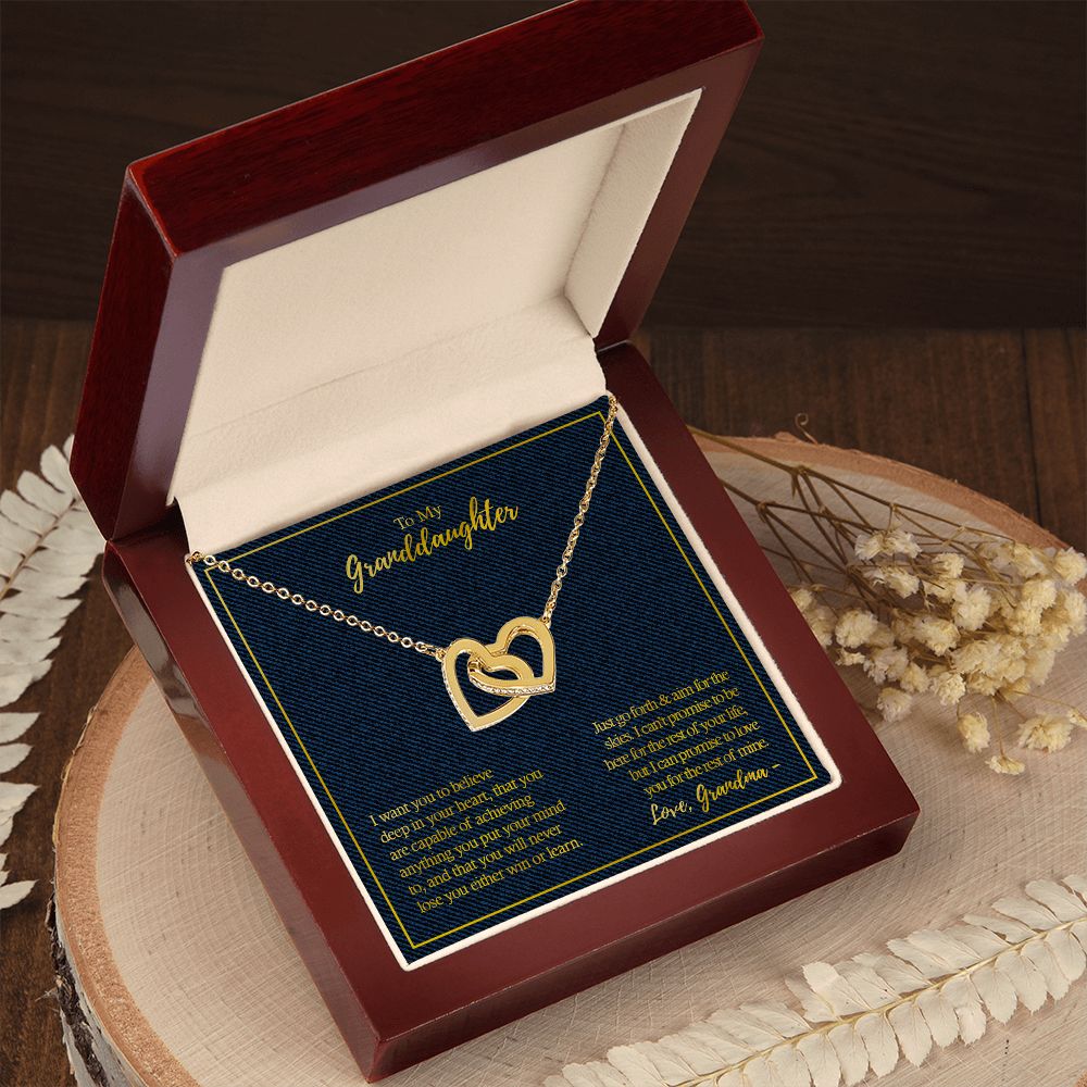 Granddaughter Gift from Grandma - Interlocking Hearts Necklace