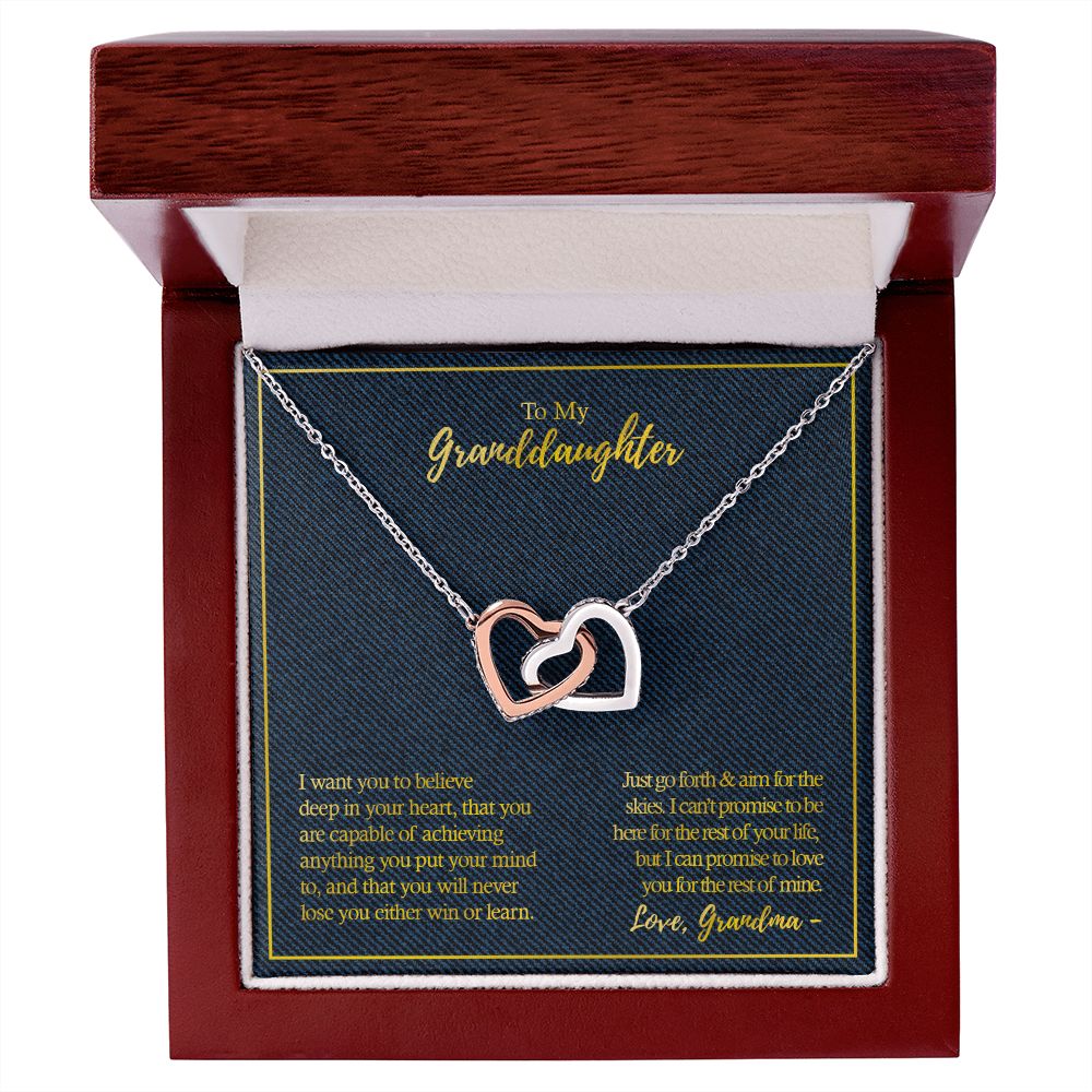 Granddaughter Gift from Grandma - Interlocking Hearts Necklace